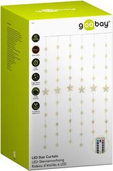 80er LED Sternenvorhang Fernbedienung Timer-Funktion 8 Leuchtmodi Goobay 57941