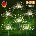 4/2X LED Solarleuchte Feuerwerk Licht Lichterkette Solarlampe Außen Garten Deko