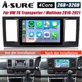 9" 2+32G Android 14 Autoradio Carplay FM GPS Navi für VW T6 Transporter Multivan