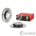 2X BREMBO BREMSSCHEIBEN 264mm GELOCHT VOLL HINTEN PASSEND FÜR ABARTH GRANDE