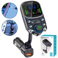 Bluetooth 5.3 FM Transmitter Radio USB MP3 KFZ Auto Ladegerät Zigarettenanzünder