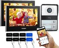 WLAN 2 Familienhaus Sprechanlage Video Türsprechanlage 2Draht Bus 2xTouch Screen