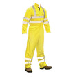Hi-Vis Overall - FRA220HVWH Protal schwer entflammbar antistatisch gelb Overall