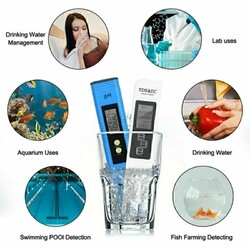 2x PH Wert Prüfer Digital Wassertester Chlor Messgerät Messer Water AquariumPool