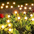 4X Solarlampen 8 LED Solarleuchten Garten, Glühwürmchen Solarleuchten Solarlicht