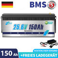 150Ah 24V Lithium Batterie LiFePO4 Akku 100A BMS Wohnmobil Solaranlage 0% MwSt