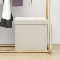 Sitzhocker Aufbewahrungsbox Faltbar Sitztruhe mit Stauraum Sitzwürfel Hocker