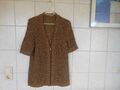 Strickjacke kurzarm Strickweste Weste Damen Gr. ca.44 L (o.Etikett Maße s. Text)