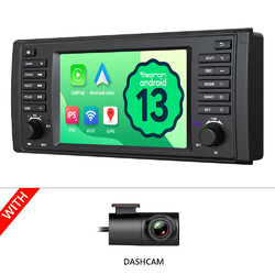DVR+Für BMW 5er E39 7" IPS Display Autoradio GPS Navi Android 13 CarPlay DAB+ FM