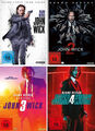 4 DVDs * JOHN WICK KAPITEL 1 + 2 + 3 + 4 IM SET - FSK 18 # NEU OVP /$§