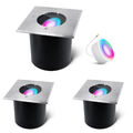 JADINA Bodenstrahler schwenkbar eckig IP67 flach Smart WiFi RGB LED 5W dimmbar