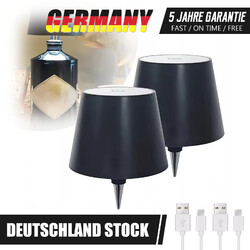 2 Stück LED Flaschenaufsatz Tisch-Lampe Flaschen-Leuchte Deko-Licht Dimmbar DE