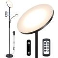 LED Stehleuchte 27W Rund Deckenfluter Stehlampe Dimmbar Leselampe Schlafzimmer
