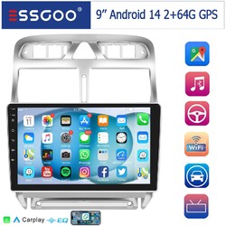 Für Peugeot 307 CC SW 07-13 Apple Carplay Android14 2+64G Autoradio RDS GPS Navi