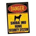 Shiba Inu Japan Schild Danger Security System Türschild Hundeschild Warnschild H