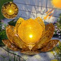 20cm Solarleuchte Lotusblüte Gartenleuchte LED Außenlampe Gartendeko Lotusblume