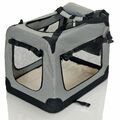 Hunde Transportbox Faltbare Tragetasche für Katzen Haustierkorb 62x45x44 cm GRAU