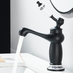 Schwarz Waschtischarmatur Badarmatur Wasserhahn Bad Waschbecken Mischbatterie