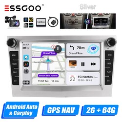 Carplay Autoradio Android 14 64G GPS Nav RDS Cam Für Opel Astra H Zafira Corsa C