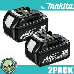 2X 18V Original Ersatzakku für Makita BL1860 7,0AH Li-Ion BL1850 BL1830 BL1840
