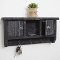 B-Ware Schlüsselbrett MCW-A48, Schlüsselboard mit Türen, Massiv-Holz shabby grau