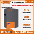10kWh 48V Speicher PV Solar Akku Wandmontage 51.2V 200Ah LiFePO4 Lithium Neu