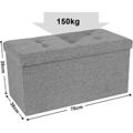 Sitzbank mit Stauraum Sitzhocker Faltbar Aufbewahrungsbox Truhe Bank 76×38×38 cm
