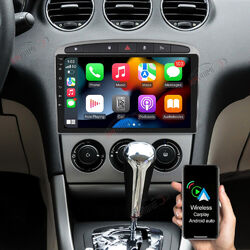 9" Carplay Android 13 Autoradio GPS Navi WiFi USB FM RDS Für Peugeot 308 408 RCZ