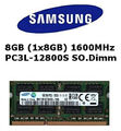Samsung 8GB PC3L-12800S DDR3 1600 MHz 1,35V SODIMM RAM  Notebook Arbeitsspeicher