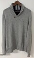 Tommy Hilfiger Herren Pullover Größe L Grau 100% Baumwolle