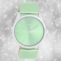Oozoo Damen Armbanduhr Timepieces Analog Leder mintgrün UOC11336