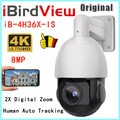iBirdView 36X Zoom 4K 8MP POE PTZ Speed Dome Auto Tracking Kamera 2 Wege Audio