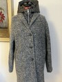 Fuchs Schmitt Mantel Damen Jacke Parka  mit Kapuze Gr. EU 38 Wolle Alpaka Grau