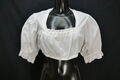 Gr.40 Dirndlbluse weiß Bluse für Dirndl Baumwollmischung mit Spitze B10676