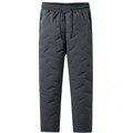 Dicke Thermo Hose Herren Winter gefüttert Freizeithose Warm Schwarz