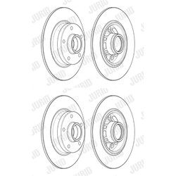 2X JURID BREMSSCHEIBEN HINTEN 260mm VOLL PASSEND FÜR RENAULT FLUENCE MEGANE |