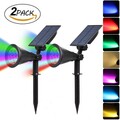 RGB LED Solarleuchte Strahler Solarstrahler Gartenlampe Spot Licht Außen
