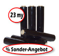 6 x Rollen Stretchfolie Palettenfolie Verpackungsfolie 23 my 1,5 kg Schwarz*