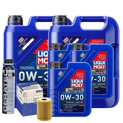 Motoröl 0W30 LIQUI MOLY Synthoil Longtime Plus 13L+MAHLE Ölfilter +Cera Tec