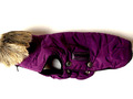 Parka Wolters Warme Kleidung Hundemantel Wintermantel pflaume lila Rücken 22cm