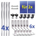 Solarmodul Halterung 1240mm Für 2X Solarpanel Ziegeldach PV Befestigung Schiene