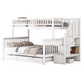 Etagenbett Kinderbett Hochbett 90x200cm +140x200cm mit Treppen Ausziehbares Bett