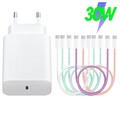 Für Samsung Galaxy Tab S9 S8 S7 A9 30W Usb C Adapter Schnellladegerät Ladekabel