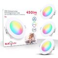 LED Einbaustrahler RGBW Badezimmer Einbauspots dimmbar Fernbedienung IP44 