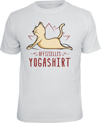 T-Shirt bedruckt - Offizielles Yogashirt Katze - lustige Geschenke für Männer