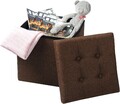 WOLTU Sitzhocker Faltbar Sitztruhe mit Stauraum Aufbewahrungsbox 37,5x37,5x38cm