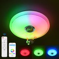 RGB LED Deckenleuchte 36W/48W Deckenlampe Dimmbar mit Bluetooth Partylicht Rund