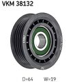 UMLENKROLLE KEILRIPPENRIEMEN SKF VKM 38132 FÜR MERCEDES B-KLASSE W245