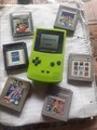Game Boy Color  in grün mit 6 Spielen