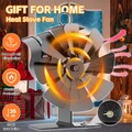 8 Flügel Ofenventilator Stromloser Kaminventilator Ofen Kaminlüfter Thermometer